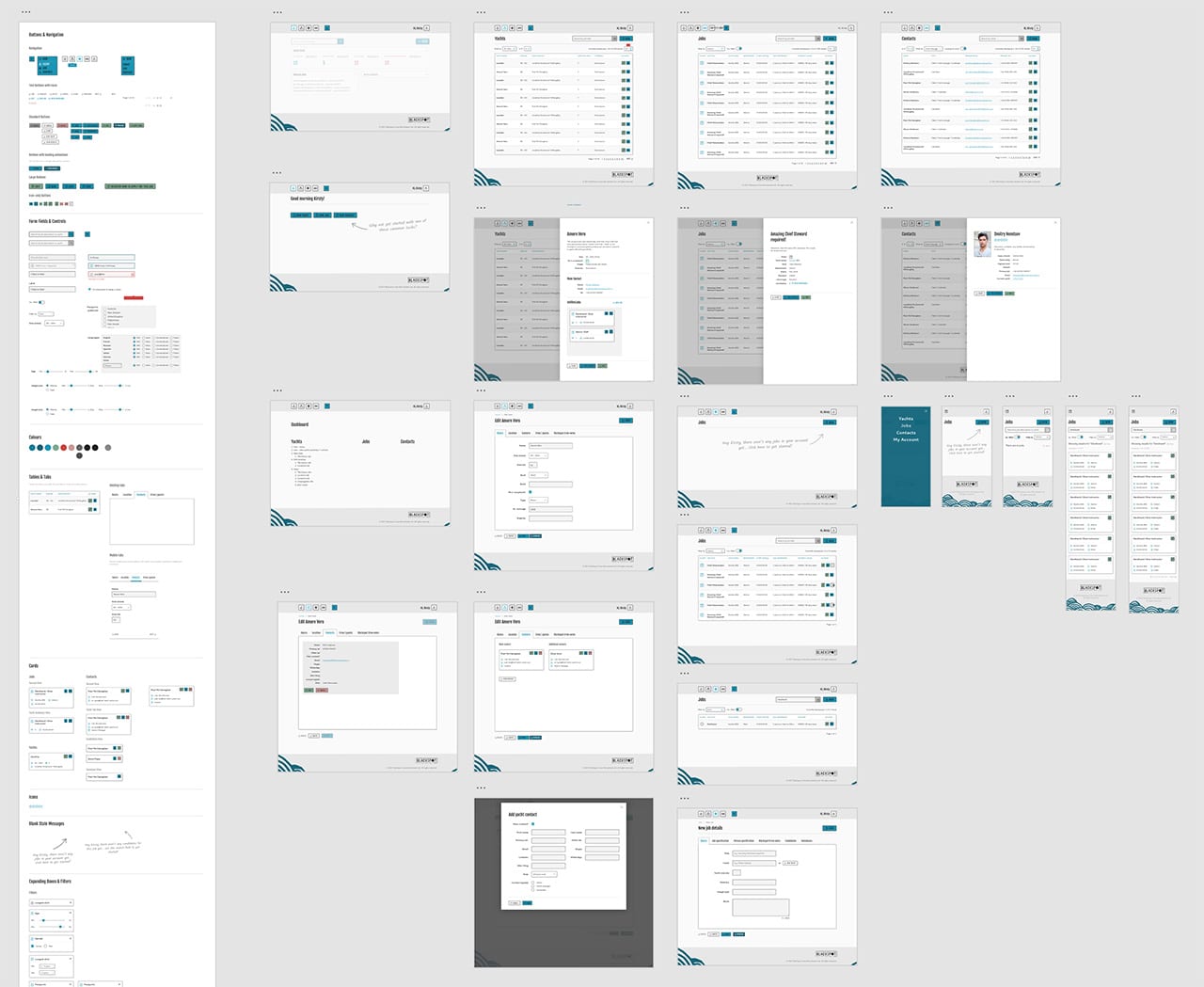 A screenshot of the UI development in progress using Adobe Experience Designer